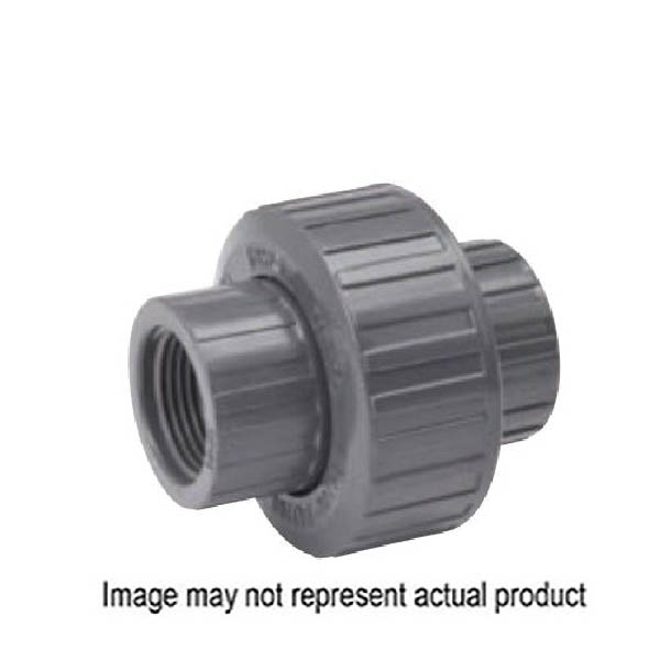 B & K ProLine 164-105 Pipe Union, 1 in, FIP, PVC, Gray, SCH 80 Schedule, 150 psi Pressure