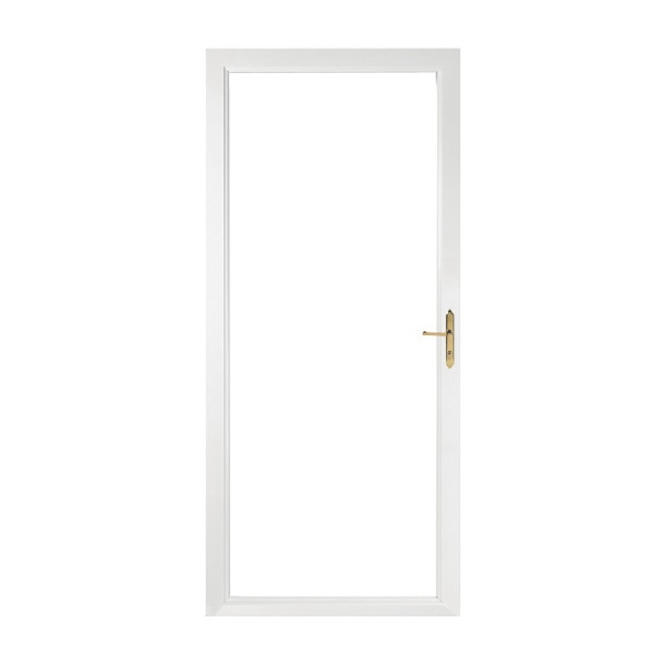 Classic Fullview Series 350-17-031 Storm Door, 32 in W Opening, 81 in H Opening, Aluminum Frame, White