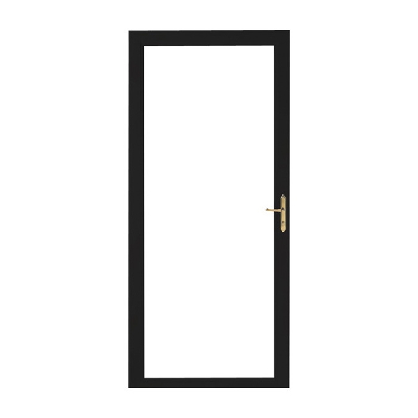 Classic Fullview Series 350-17-052 Storm Door, 36 in W Opening, 81 in H Opening, Aluminum Frame, Black Frame