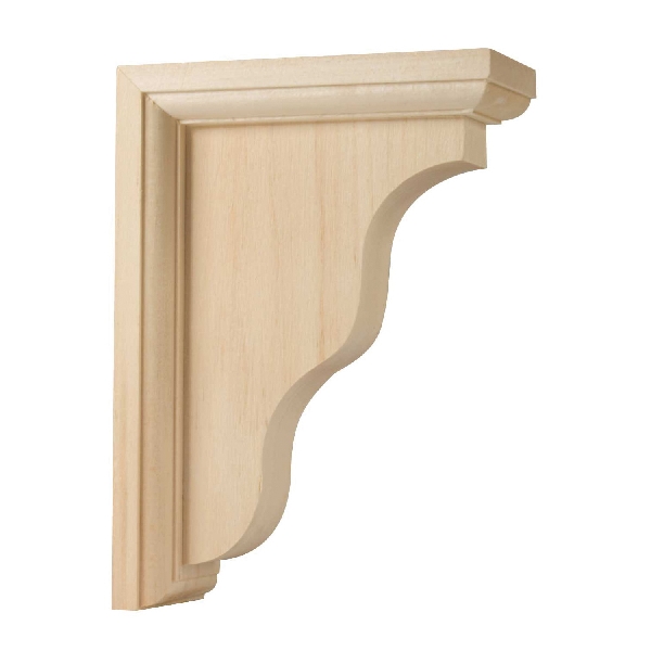 CB905 Spindle Bracket, 7 in L, 2.3 in W, Basswood, Beige