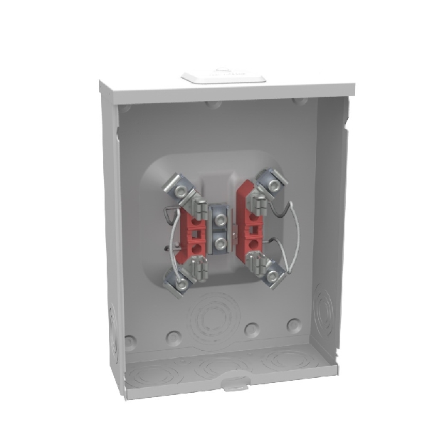 U7040-DL Meter Socket, 1 -Phase, 200 A, 600 VAC, 4 -Jaw, Overhead, Underground Cable Entry