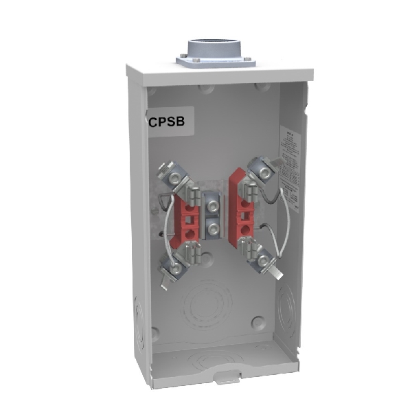 U7021-DL-KK-CPSB Meter Socket, 1-Phase, 200 A, 600 VAC, 4-Jaw, Overhead Cable Entry, NEMA 3R Enclosure