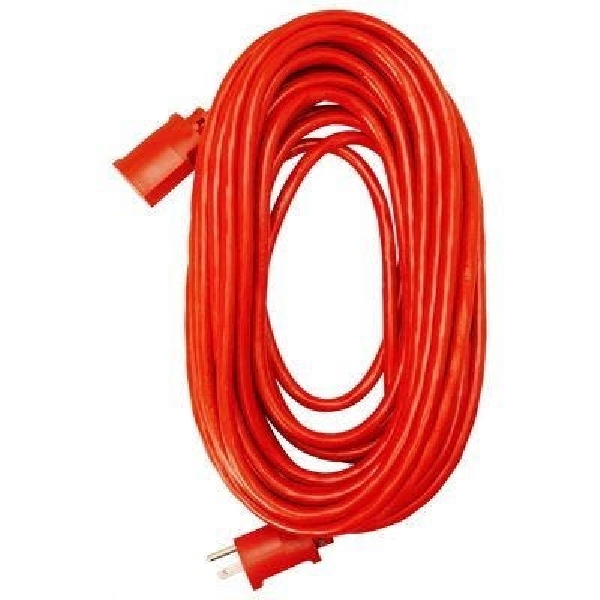 02407ME Extension Cord, 14/3 AWG Cable, 25 ft L, 15 A, 125 V, Red