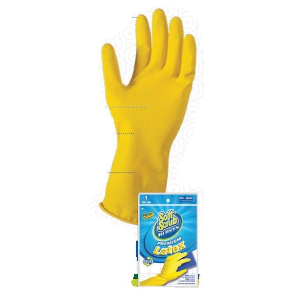 Soft Scrub 12312-26 Cleaning Gloves, M, Latex