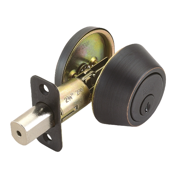 Pro Series 791665 Deadbolt, 3 Grade, Brass, Oil-Rubbed Bronze, 2-3/8, 2-3/4 in Backset, KW Keyway