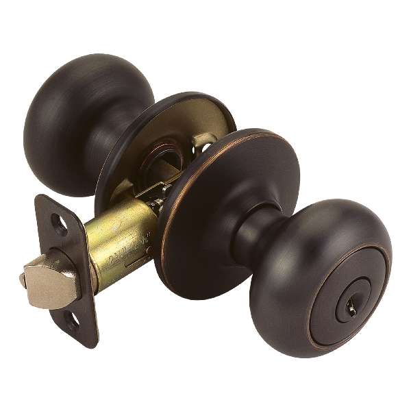 Pro Series 753467 Entry Replacement Knob, 2-1/4 in Dia Knob, Brass, Oil-Rubbed Bronze