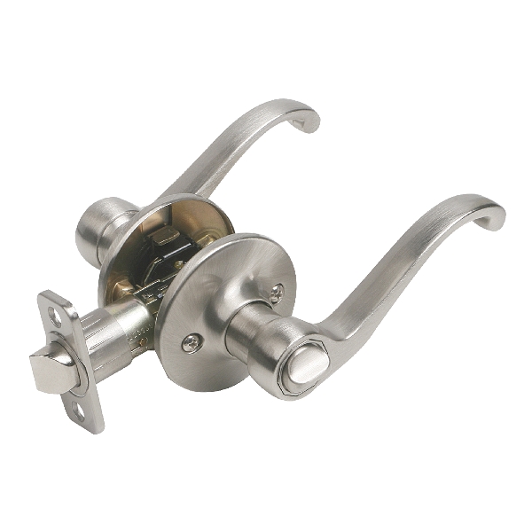 Pro Series 781823 Privacy Lever, Satin Nickel, Brass, Residential, Reversible Hand, 3 Grade