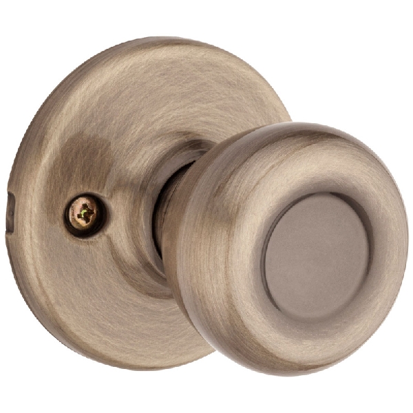 Signature Series 488T 5 CP Dummy Knob, Tylo Design, Antique Brass, Residential, 1-3/4 to 1-3/8 in Thick Door