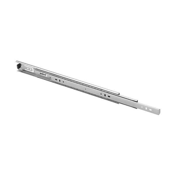 FR 5000 Series 400021 Drawer Slide, 100 lb, Side Mounting, 17.72 in L Rail, 0.48 in W Rail, Steel, Zinc