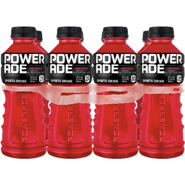 Powerade 00321 Sports Drink, Fruit Punch Flavor, 20 fl-oz Bottle