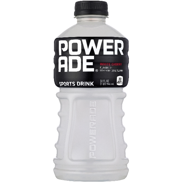 Powerade PWC32 Sports Drink, White Cherry Flavor, 32 fl-oz
