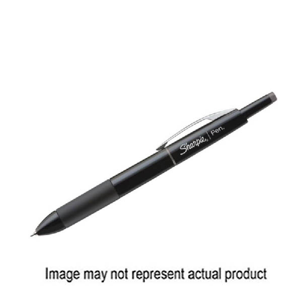 Sharpie 89468 Pen, Retractable, 1.4 mm Tip, Bold Tip, Bla