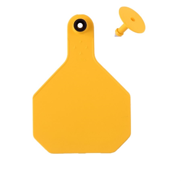 Y-Tex All American 7913000 Ear Tag, L, 2 in L, 3-1/4 in W, Yellow