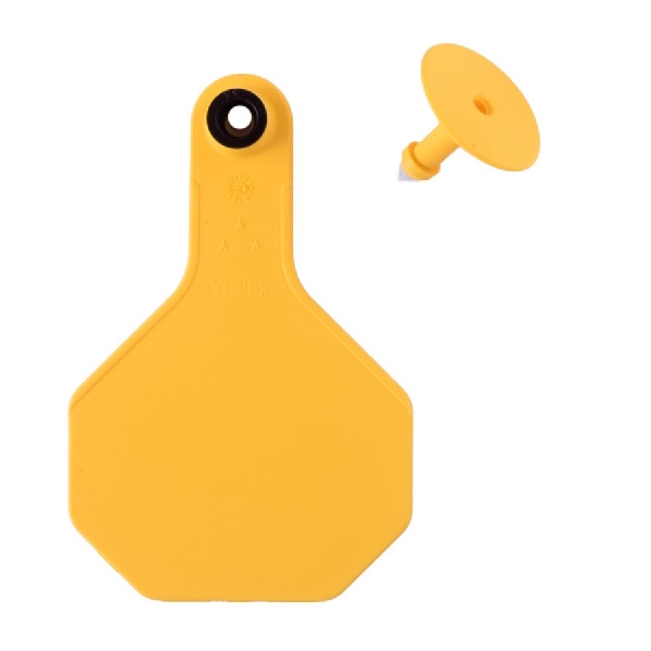 Y-Tex All American 7713000 Ear Tag, M, 1-1/2 in L, 2-1/2 in W, Yellow