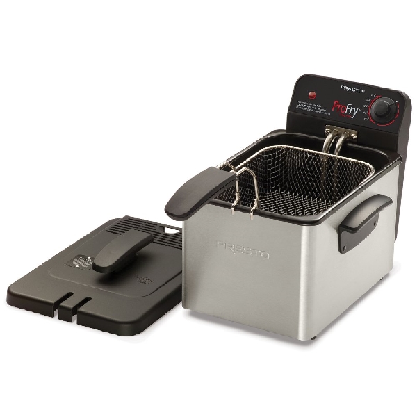 Presto ProFry 05461 Electric Deep Fryer, 8 Cup Food, 2.8 L Oil Capacity, 1800 W, Adjustable Thermostat Control - 2