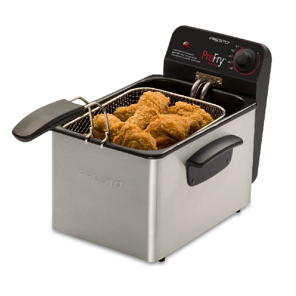 Presto ProFry 05461 Electric Deep Fryer, 8 Cup Food, 2.8 L Oil Capacity, 1800 W, Adjustable Thermostat Control - 3