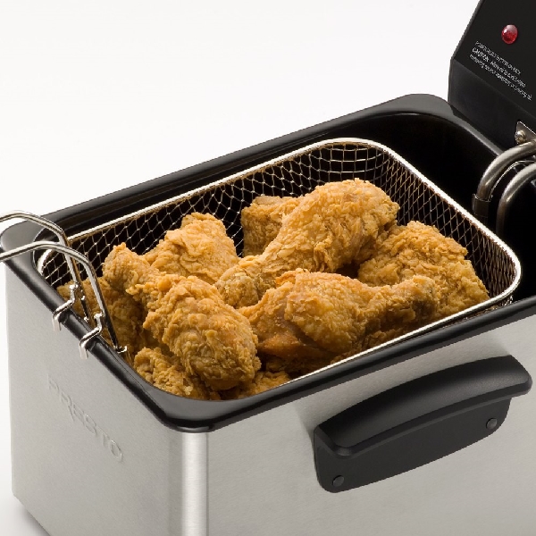 Presto ProFry 05461 Electric Deep Fryer, 8 Cup Food, 2.8 L Oil Capacity, 1800 W, Adjustable Thermostat Control - 5