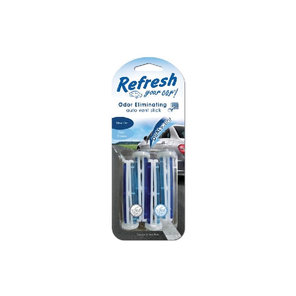 9578 Air Freshener, 4 Pack, Solid, Breeze/New Car