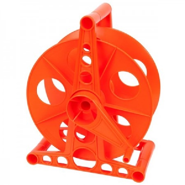 K-100 Cord Storage Reel with Stand, 150 ft L Cord, 16/3 AWG Wire, Orange