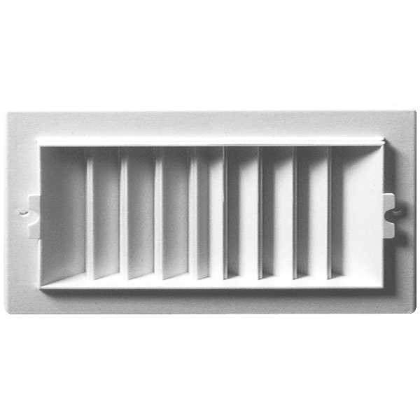 RGS84 Sidewall Register, 10 in L, 6 in W, 2-Way, Plastic, White