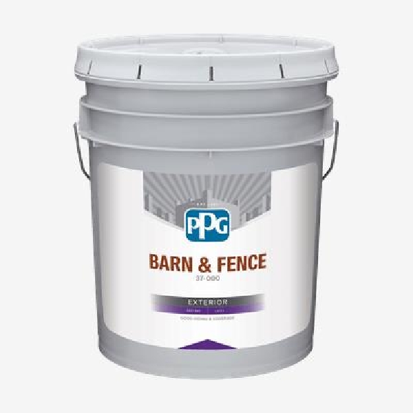 37-183-05 Barn and Fence Exterior Paint, Flat, Black, 5 gal