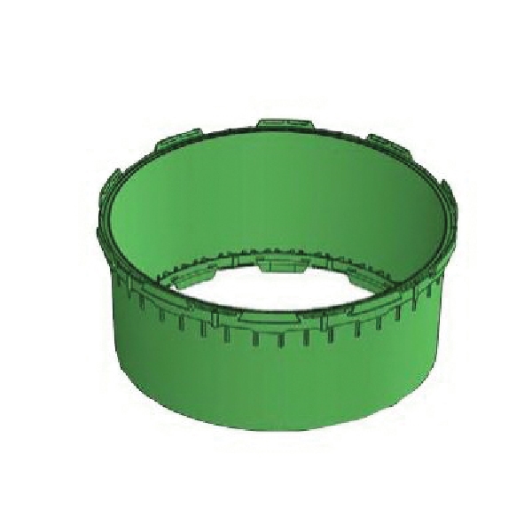 SNAPPIS-B2412 Tank Riser, Polypropylene, Black/Green