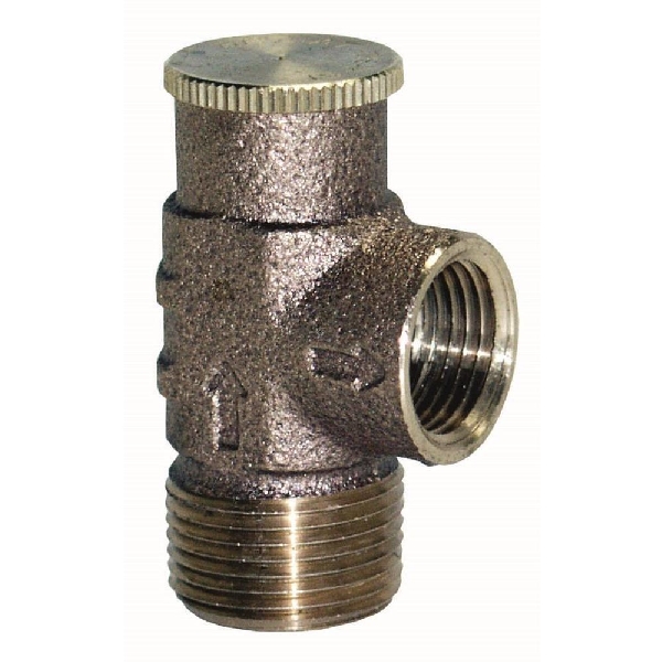 Water Source RV50NL-RM Pressure Relief Valve, 1/2 in, Male x Female, Brass Body