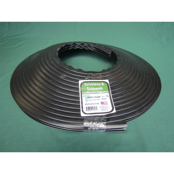 Trim-A-Slab 3080 Expansion Joint, 50 ft L, 1/2 in W, 0.81 in Thick, PVC, Black