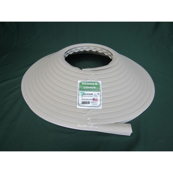 3011 Expansion Joint, 50 ft L, 3/4 in W, 1-1/4 in Thick, PVC, Gray