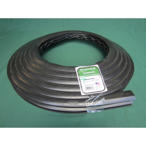 Trim-A-Slab 3035 Expansion Joint, 25 ft L, 1 in W, 1-1/2 in Thick, PVC, Black
