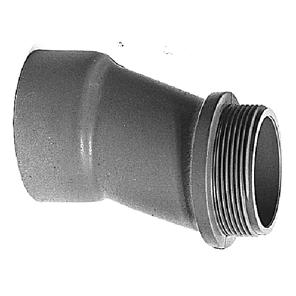 E995GR-CTN Meter Offset Socket x Thread, 1-1/4 in, 4.23 in L, PVC, Gray