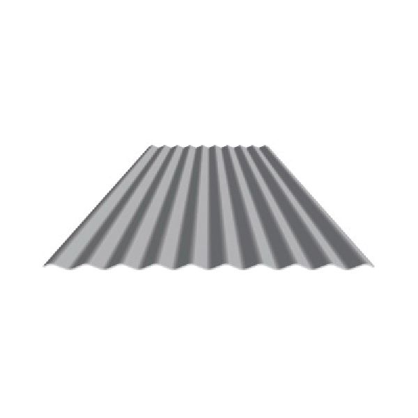 07020109 Corrugated Roof, 18 ft L, 29 ga Thick Material, Acrylic Coated Galvalume