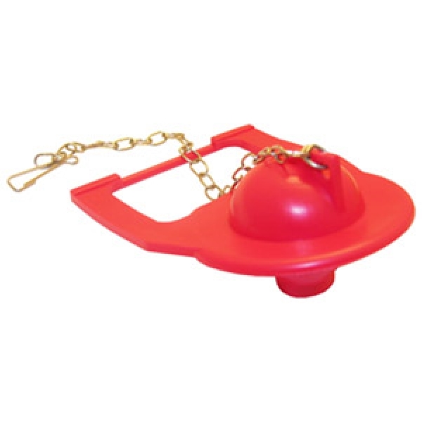 Lasco 04-1535 Toilet Flapper with Chain, Rubber, Red, For: Kohler Brand Products