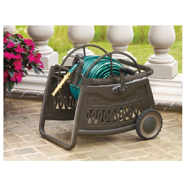 Ames 2517000 Hose Cart, 150 ft Hose, Comfort-Grip Handle, Metal