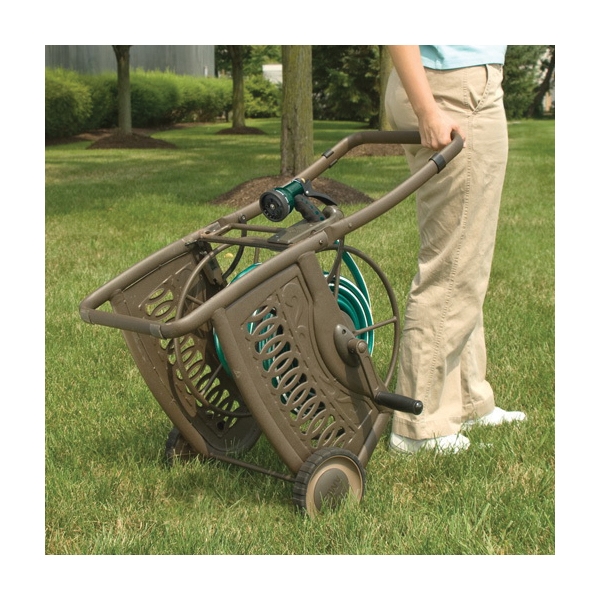 Ames 2517000 Hose Cart, 150 ft Hose, Comfort-Grip Handle, Metal