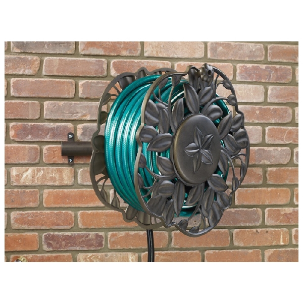 Ames 2397200 Hose Reel, 5/8 in Hose, 100 ft Hose, Aluminum, Antique Bronze
