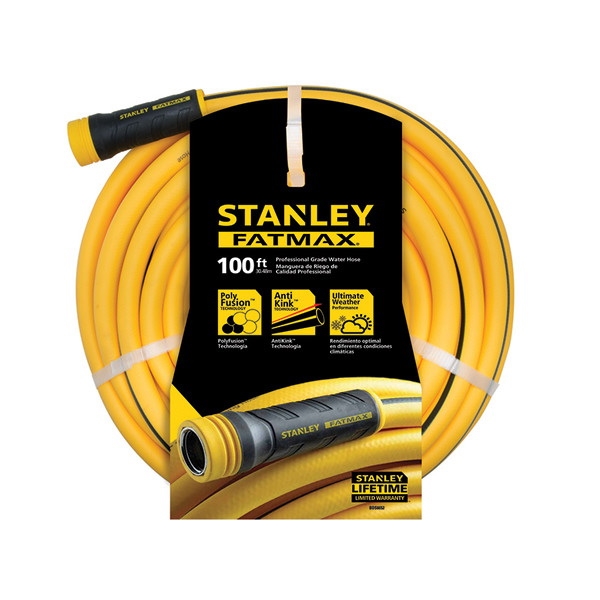 Stanley BDS6652 Garden Hose, 100 ft L, Polyurethane/PVC, Yellow