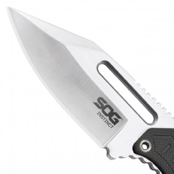 SOG INSTINCT Series NB1012-CP Fixed Blade Knife, 2.3 in L Blade, Steel Blade, Stainless Steel Handle, 5.9 in OAL - 4