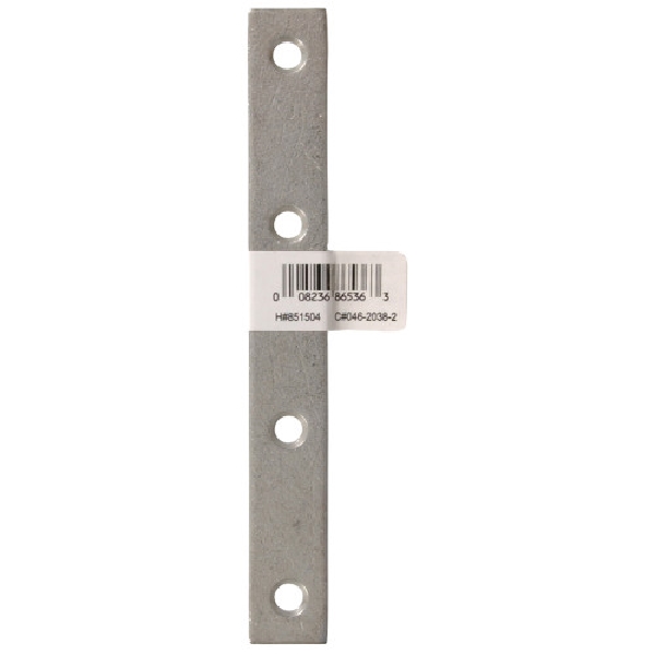 Hardware Essentials 851504 Mending Plate, 6 in L, 3/4 in W, Steel, Galvanized