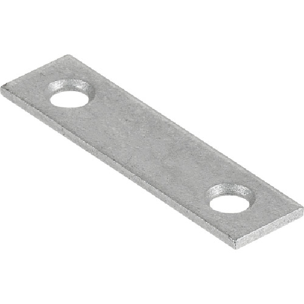 Hardware Essentials 853085 Mending Plate, 2 in L, 1/2 in W, Steel, Galvanized, 4/PK