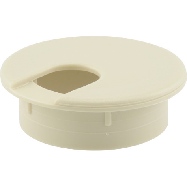 Hillman 884407 Computer Desk Grommet, 2-1/2 in OD, Plastic, Almond
