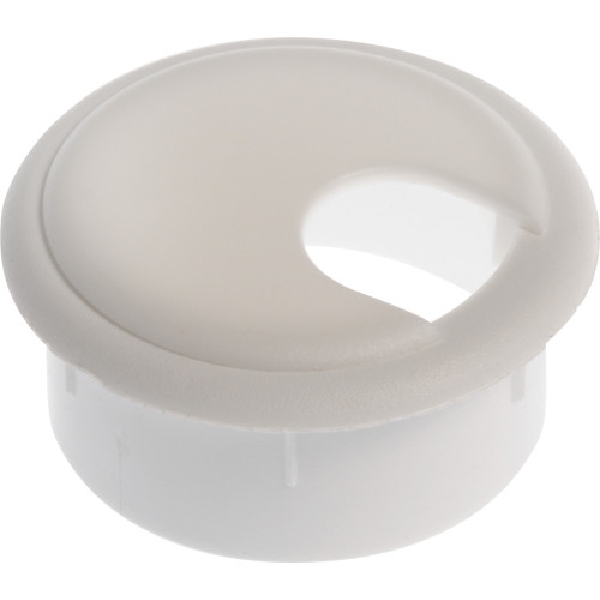 Hillman 884408 Computer Desk Grommet, 2 in OD, Plastic, White