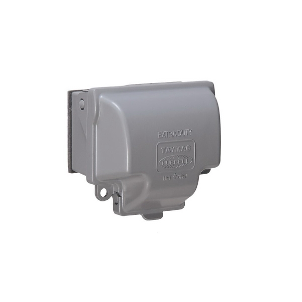 TAYMAC Extra Duty MX3300 Electrical Box Cover, 3-1/2 in L, 5.12 in W, 1-Gang, Aluminum/Metal, Gray, Powder-Coated - 2