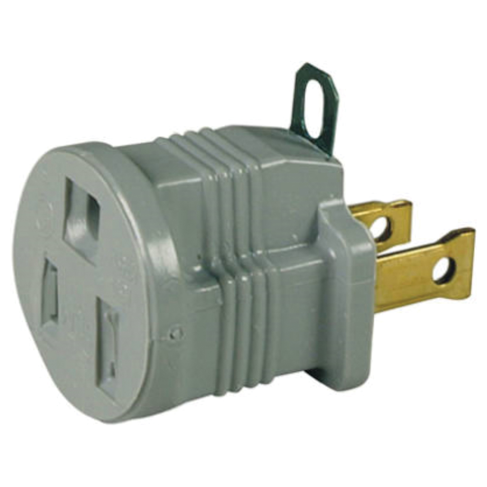 210GCC75 Adapter, 15 A, 125 V, NEMA: NEMA 1-15P, 5-15R, Gray