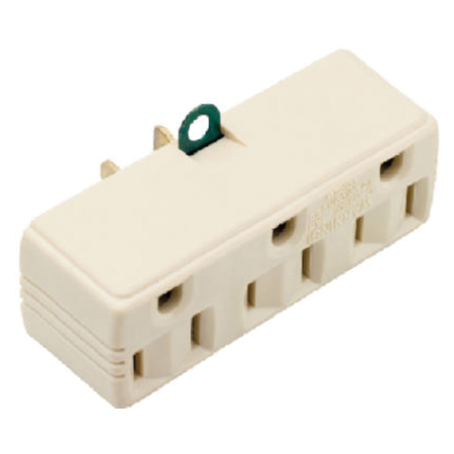 1219ICC10 Adapter, 15 A, 125 V, 3 -Outlet, NEMA: NEMA 5-15R, Ivory