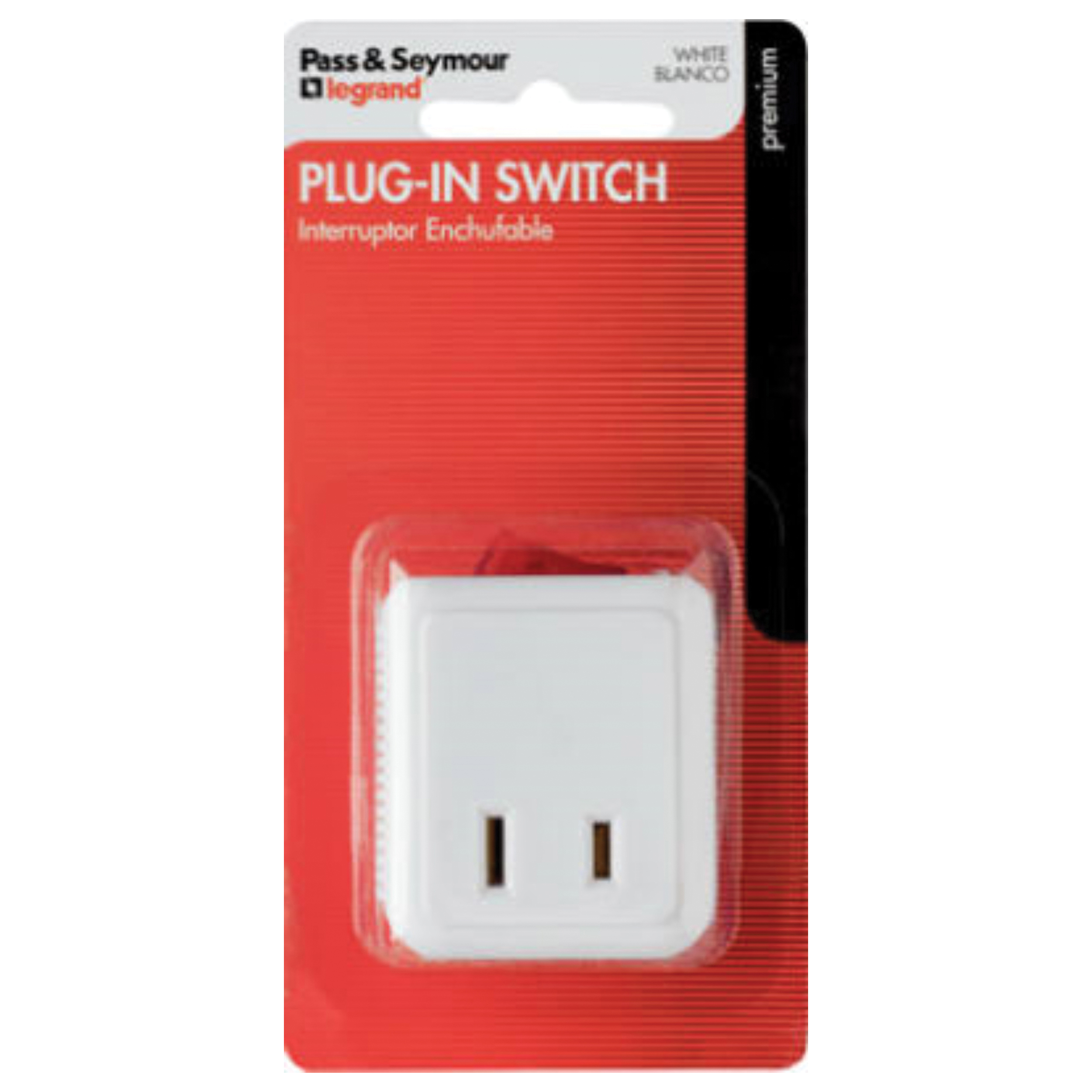 4404WBPCC8 Switch Adapter, 15 A, 120 V, NEMA: NEMA 5-15R, White