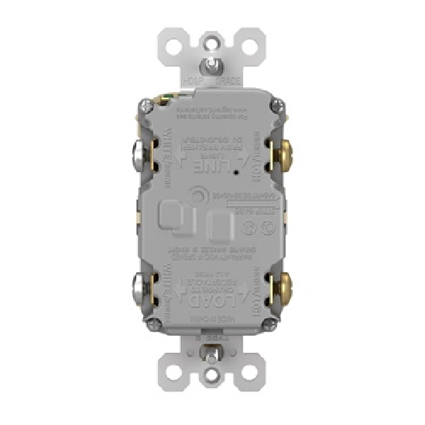 Radiant GFCI Receptacle, Pass & Seymour, 125 VAC, 15 A, NEMA: NEMA 5-15R, Back and Side Wiring, Ivory, 3pk - 4