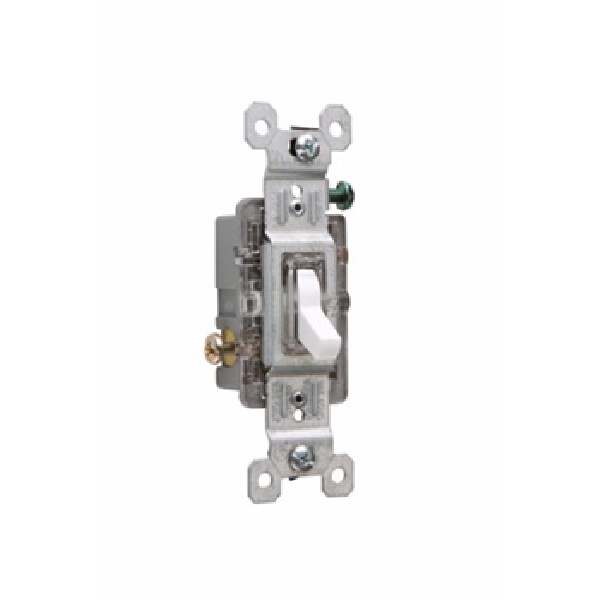 660WSLGCCC5 Illuminated Toggle Switch, 15 A, 120 V, Side Wire Terminal, White