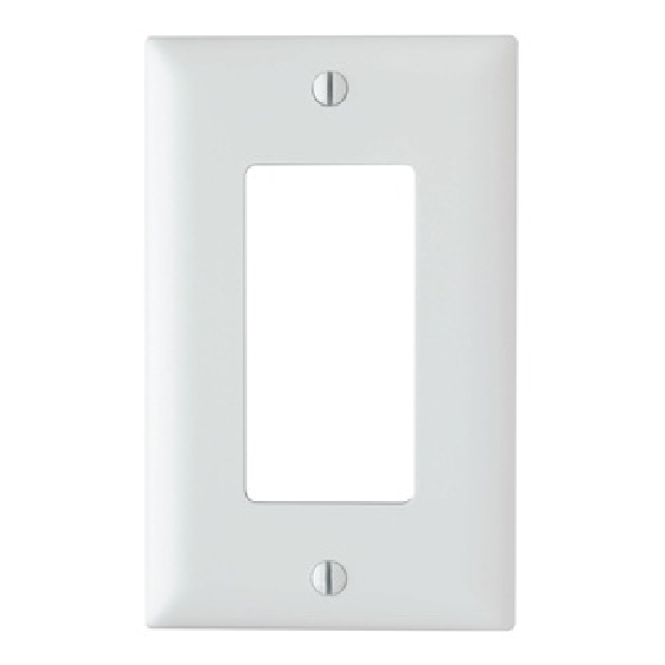 TradeMaster TP Series TP26WCP10 Wallplate, 4.6875 in L, 2.937 in W, 1-Gang, Nylon, White
