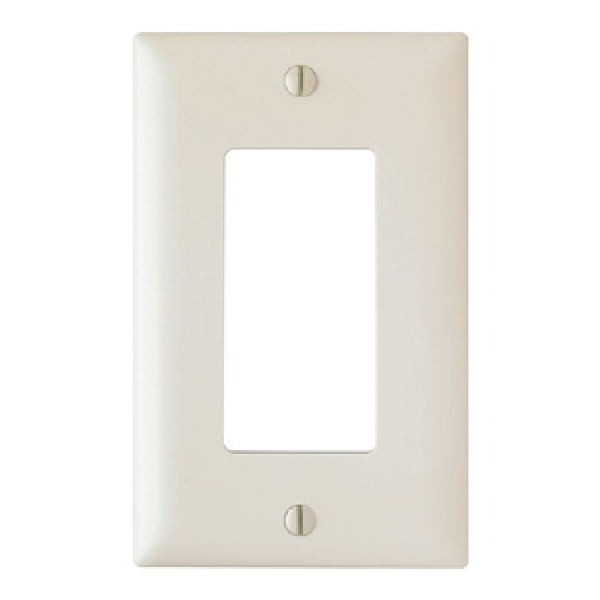 TradeMaster TP Series TP26LACP10 Wallplate, 4.6875 in L, 2.937 in W, 1-Gang, Nylon, Light Almond